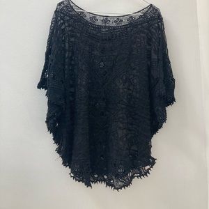 Eclissy black lace beach cover up